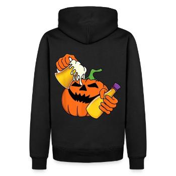 Halloween Pumpkin Beer Potion Trick Or Treat - Men’s Premium Organic Hoodie - black - Back - Nico (187cm)