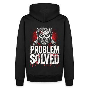 Bloody Solution - Problème résolu T-shirt d’Halloween - Sweat à capuche Premium bio Homme - noir - Dos - Nico (187cm)