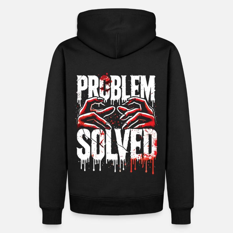 Shocking Solution - Problem Solved - Men’s Premium Organic Hoodie - black