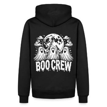 Boo Crew: Geister feiern Halloween - Männer Premium Bio Hoodie - Schwarz - Hinten - Nico (187cm)