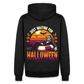 Vampire de vacances attendant Halloween - Sweat à capuche Premium bio Homme - noir - Dos - Nico (187cm)