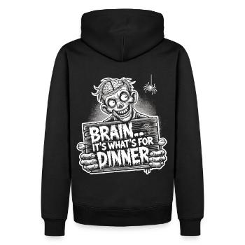 T-shirt drôle de dîner zombie pour Halloween - Sweat à capuche Premium bio Homme - noir - Dos - Nico (187cm)