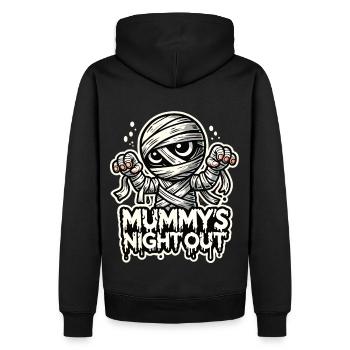 Mummy's Night Out Halloween T-Shirt - Men’s Premium Organic Hoodie - black - Back - Nico (187cm)