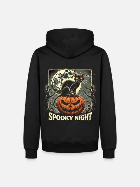 Halloween - "Spooky Pumpkin Night" - Men’s Premium Organic Hoodie - black