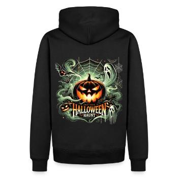 Plaisir effrayant de la citrouille - Sweat à capuche Premium bio Homme - noir - Dos - Nico (187cm)