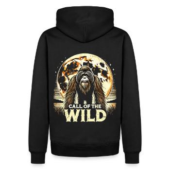 Call of the Wild – Majestätischer Orang-Utan - Männer Premium Bio Hoodie - Schwarz - Hinten - Nico (187cm)