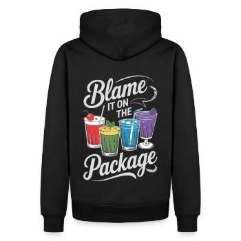 Lustiges Cocktail-Design für Urlaubsstimmung - Männer Premium Bio Hoodie - Schwarz - Hinten - Nico (187cm)