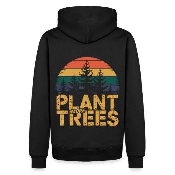 Plantez plus d’arbres – Cadeau pour les amoureux de la nature - Sweat à capuche Premium bio Homme - noir - Dos - Nico (187cm)