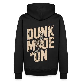 Mode dunk activé - Sweat à capuche Premium bio Homme - noir - Dos - Nico (187cm)