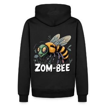 Zom-Bee - Design amusant d’Halloween - Sweat à capuche Premium bio Homme - noir - Dos - Nico (187cm)