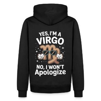 Chemise Virgo Zodiac Statement - Sweat à capuche Premium bio Homme - noir - Dos - Nico (187cm)