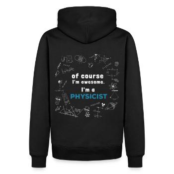 Physiker - Unglaublich - Männer Premium Bio Hoodie - Schwarz - Hinten - Nico (187cm)