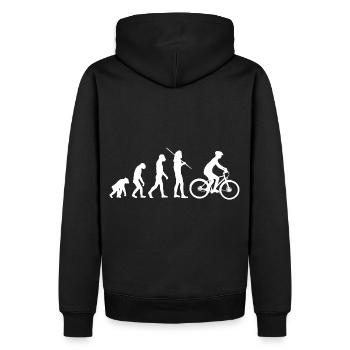 Evolution - Fahrrad - Männer Premium Bio Hoodie - Schwarz - Hinten - Nico (187cm)