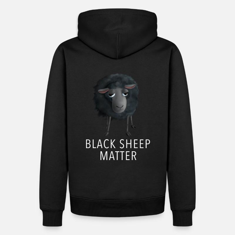 Süßes Schaf - Black Sheep Matter - Männer Premium Bio Hoodie - Schwarz