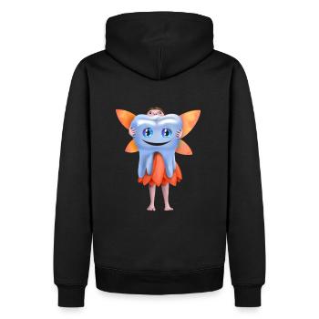 Hardworking tooth fairy with smiling healthy tooth - Men’s Premium Organic Hoodie - black - Back - Nico (187cm)