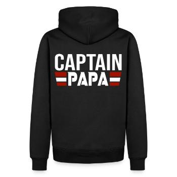 Dad captain dad gift Christmas birthday - Men’s Premium Organic Hoodie - black - Back - Nico (187cm)