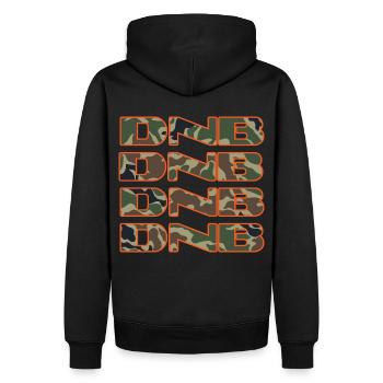 DNB Drum and Bass Junglist Camo Remix - Sweat à capuche Premium bio Homme - noir - Dos - Nico (187cm)