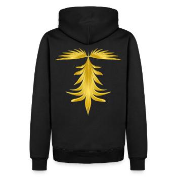 Golden wings with fountain - Men’s Premium Organic Hoodie - black - Back - Nico (187cm)