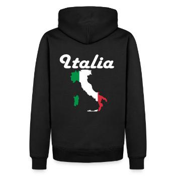 Italy Fans - Men’s Premium Organic Hoodie - black - Back - Nico (187cm)