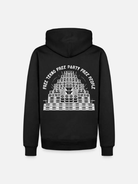 Free Tekno Free Party Free People - Men’s Premium Organic Hoodie - black