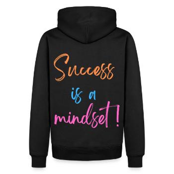KDFA I Success is a mindset! - Männer Premium Bio Hoodie - Schwarz - Hinten - Nico (187cm)