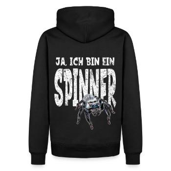 Lustiges Spinnen Halter Geschenk witziger Spruch - Männer Premium Bio Hoodie - Schwarz - Hinten - Nico (187cm)