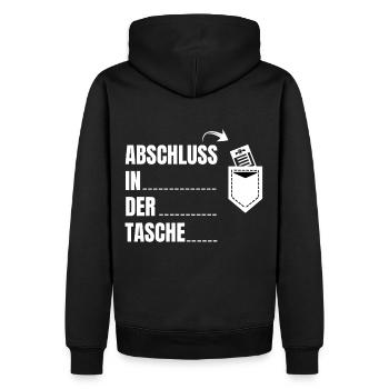 Abschluss in der Tasche Schulabschluss - Männer Premium Bio Hoodie - Schwarz - Hinten - Nico (187cm)