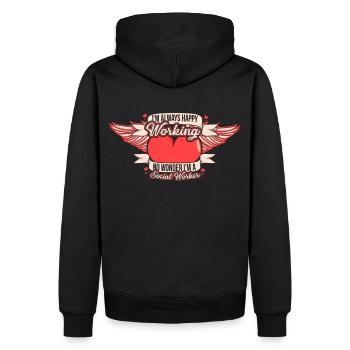 Assistants sociaux Coeur Dames Hommes Travail social - Sweat à capuche Premium bio Homme - noir - Dos - Nico (187cm)