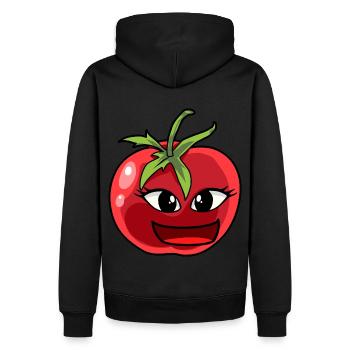 Tomate Tomaten Gemüse Hobbygärtner Koch - Männer Premium Bio Hoodie - Schwarz - Hinten - Nico (187cm)