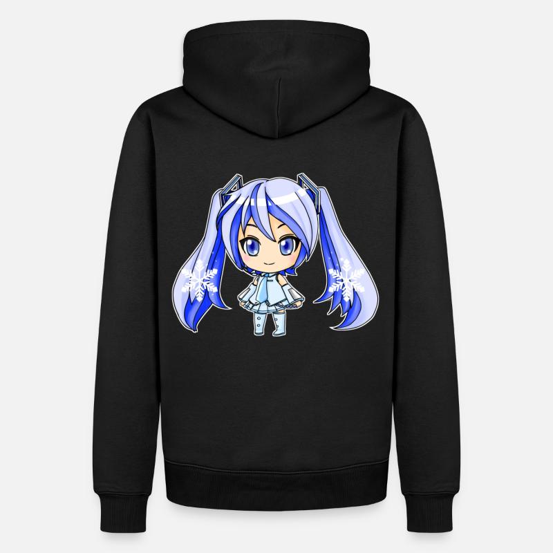 Yuki Miku, Hatune Miku Winterversion - Männer Premium Bio Hoodie - Schwarz