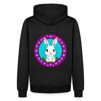Easter in a Circle - Men’s Premium Organic Hoodie - black - Back - Nico (187cm)