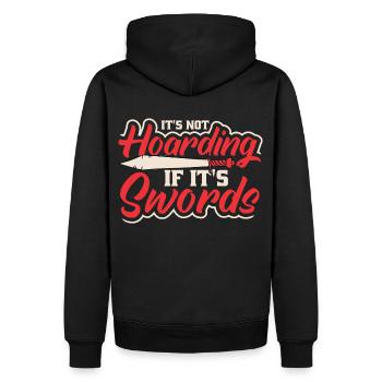 Jeu de rôle en direct GN - Sweat à capuche Premium bio Homme - noir - Dos - Nico (187cm)