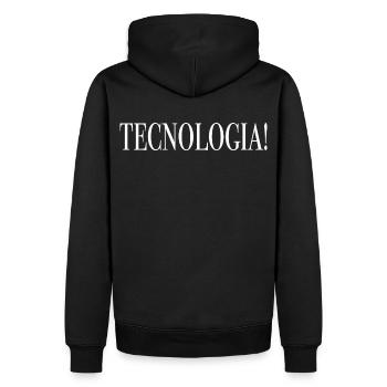 Tecnologia - Männer Premium Bio Hoodie - Schwarz - Hinten - Nico (187cm)