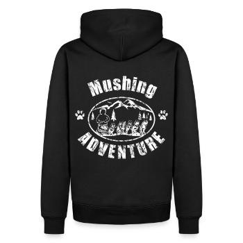 Husky Mushing - Sweat à capuche Premium bio Homme - noir - Dos - Nico (187cm)