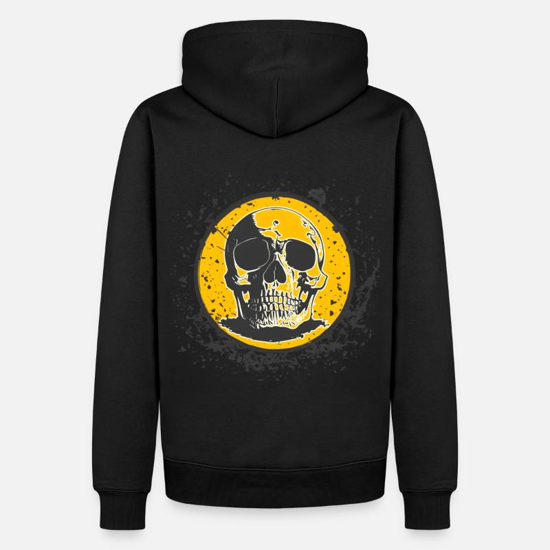Totenkopf Crâne Schädel - Sweat à capuche Premium bio Homme - noir