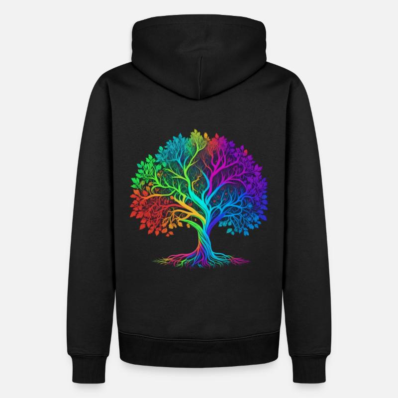 Arbre de vie Lebensbaum Yggdrasil - Sweat à capuche Premium bio Homme - noir