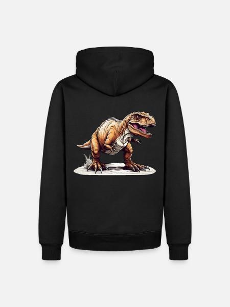 T Rex - Sweat à capuche Premium bio Homme - noir