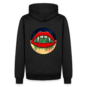 Karpaten Rumänien Kaukasus Blutsauger Blut - Männer Premium Bio Hoodie - Schwarz - Hinten - Nico (187cm)