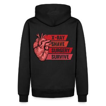 Transplantation cardiaque Chirurgie cardiaque Chirurgie cardiaque Chirurgie cardiaque Bypass - Sweat à capuche Premium bio Homme - noir - Dos - Nico (187cm)