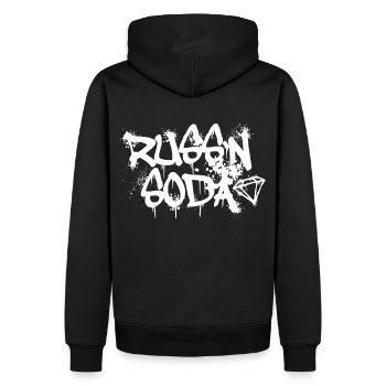 Official RUSS'N SODA Merch - Graffiti - Men’s Premium Organic Hoodie - black - Back - Nico (187cm)