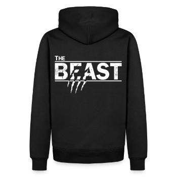 The  - Sweat à capuche Premium bio Homme - noir - Dos - Nico (187cm)
