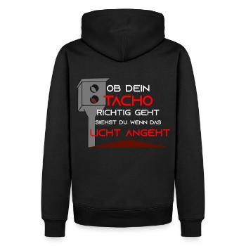 Auto Tuning Spruch lustig - Männer Premium Bio Hoodie - Schwarz - Hinten - Nico (187cm)