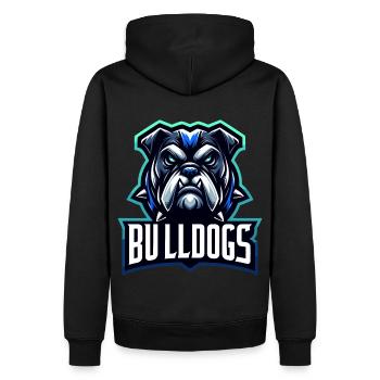 Bulldogs Mascot Back To School Team Spirit - Men’s Premium Organic Hoodie - black - Back - Nico (187cm)