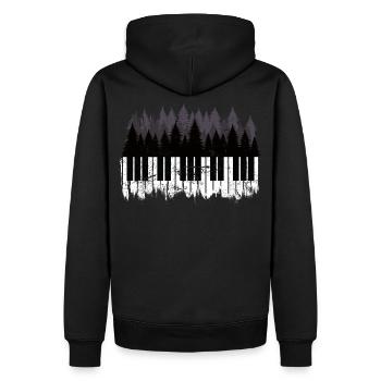 Piano forest for piano players and piano teachers - Men’s Premium Organic Hoodie - black - Back - Nico (187cm)