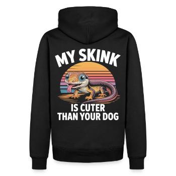 Les fans de scinques contre les propriétaires de chiens - Sweat à capuche Premium bio Homme - noir - Dos - Nico (187cm)