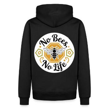 Bienen Retter Shirt - Männer Premium Bio Hoodie - Schwarz - Hinten - Nico (187cm)