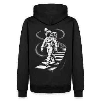 Astronaute Spacewalker Space Shirt - Sweat à capuche Premium bio Homme - noir - Dos - Nico (187cm)