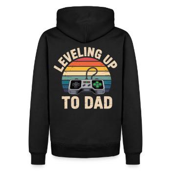 Passez au niveau supérieur à la chemise de papa - Sweat à capuche Premium bio Homme - noir - Dos - Nico (187cm)