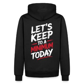 Motivationslos aber stilvoll Shirt - Männer Premium Bio Hoodie - Schwarz - Hinten - Nico (187cm)
