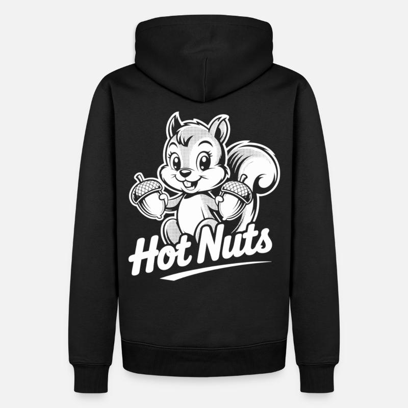 Chemise Hot Nuts Écureuil - Sweat à capuche Premium bio Homme - noir
